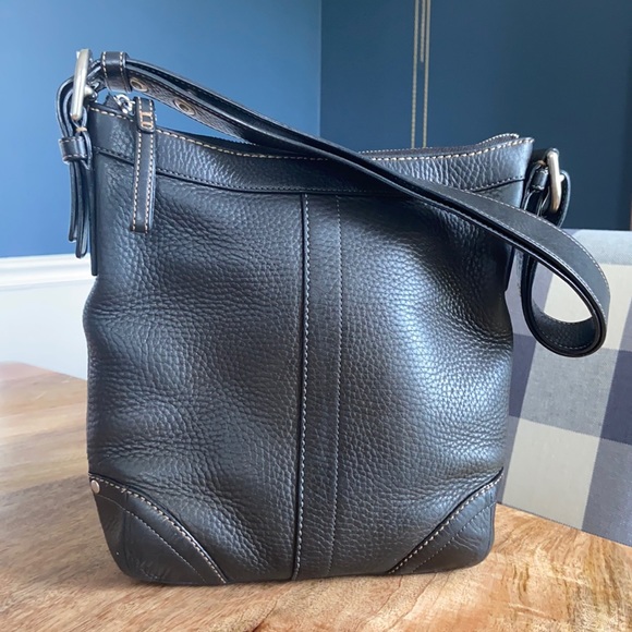 COACH Pebbled Leather Convertible Slim Bucket - Picture 3 of 10